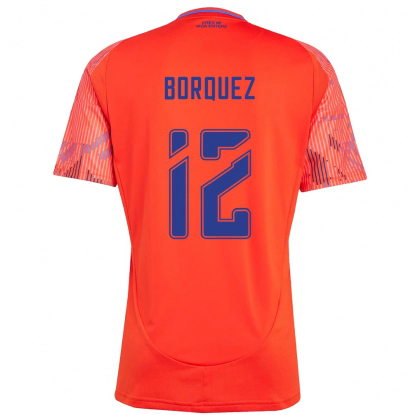 Danxen Heren Gabriela Bórquez #12 Oranje Rood Uitshirt Uittenue 2025/26 T-Shirt
