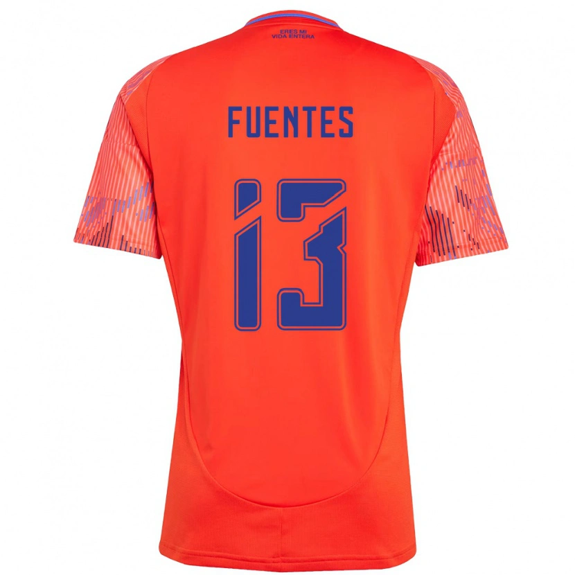 Danxen Heren Karen Fuentes #13 Oranje Rood Uitshirt Uittenue 2025/26 T-Shirt