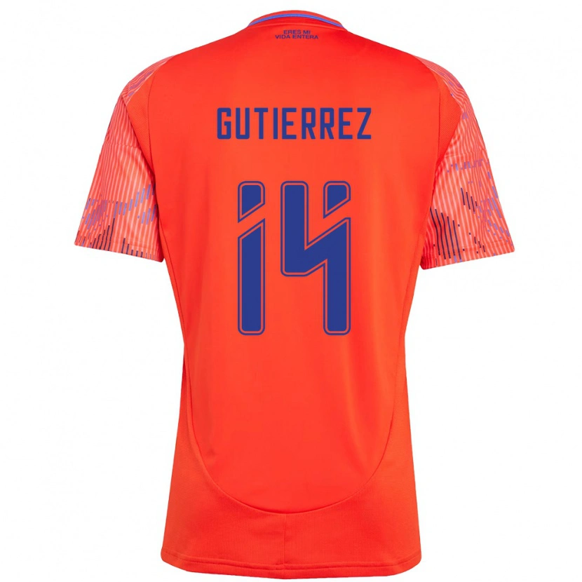 Danxen Heren Ana Gutiérrez #14 Oranje Rood Uitshirt Uittenue 2025/26 T-Shirt