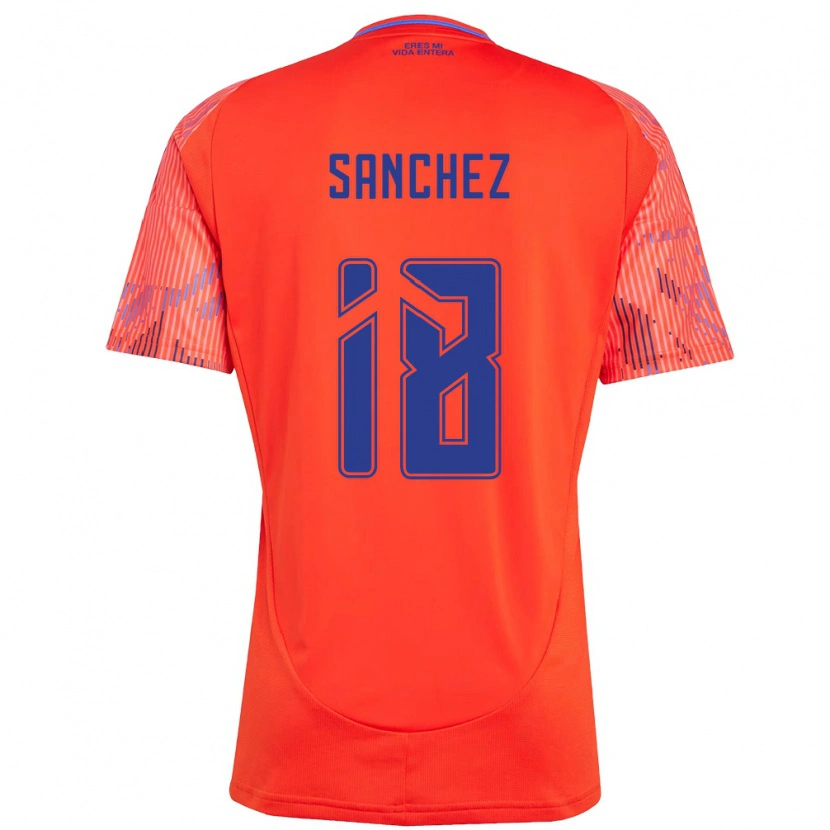 Danxen Heren Bárbara Sánchez #18 Oranje Rood Uitshirt Uittenue 2025/26 T-Shirt