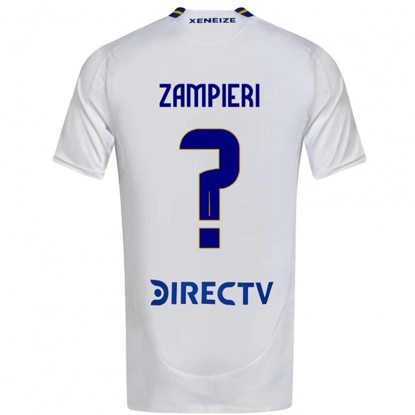 Danxen Heren Santiago Zampieri #0 Wit Blauw Uitshirt Uittenue 2025/26 T-Shirt