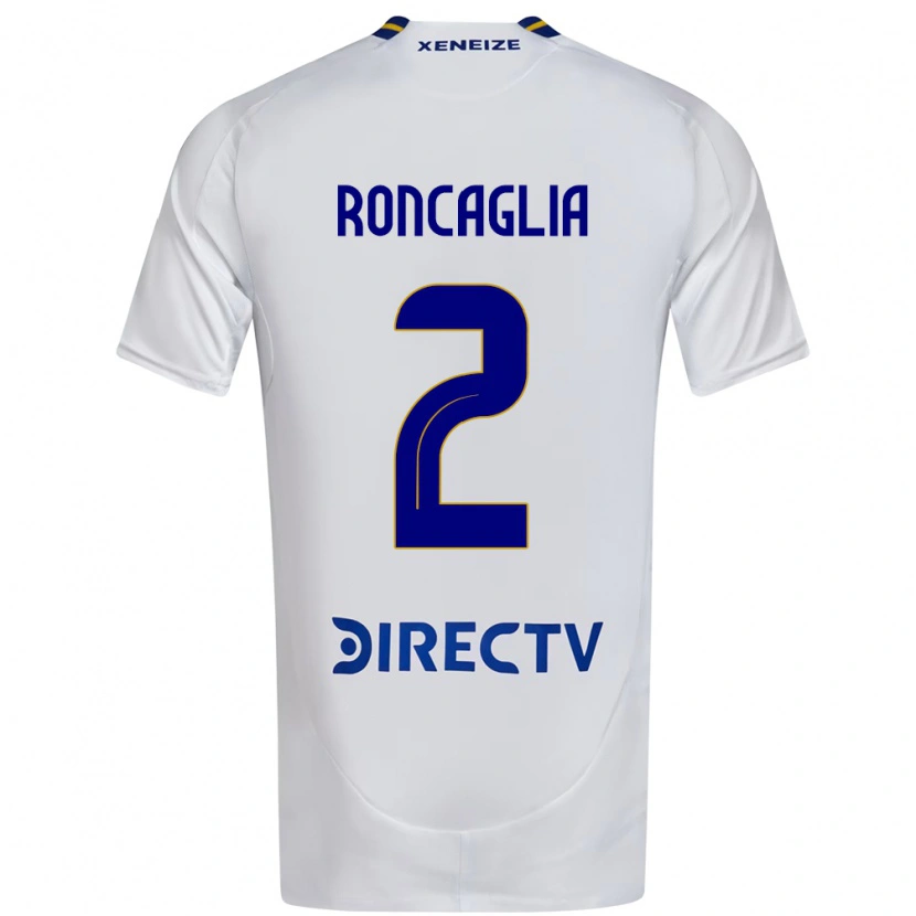 Danxen Heren Facundo Roncaglia #2 Wit Blauw Uitshirt Uittenue 2025/26 T-Shirt