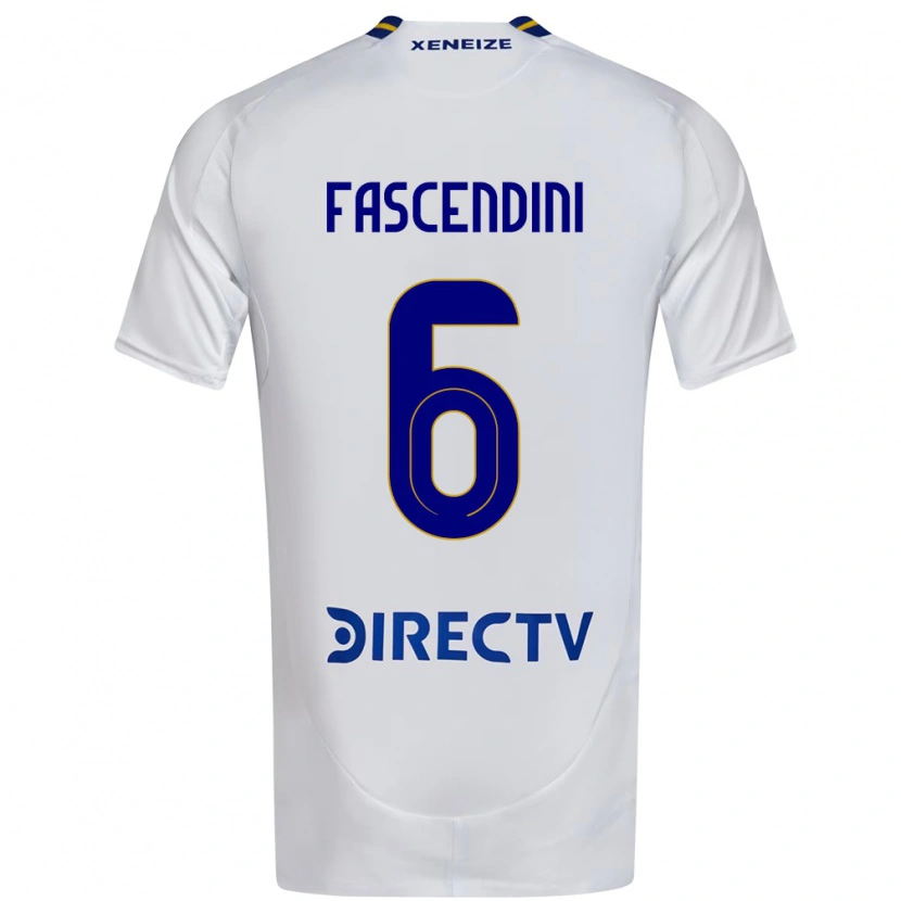 Danxen Heren Valentin Fascendini #6 Wit Blauw Uitshirt Uittenue 2025/26 T-Shirt