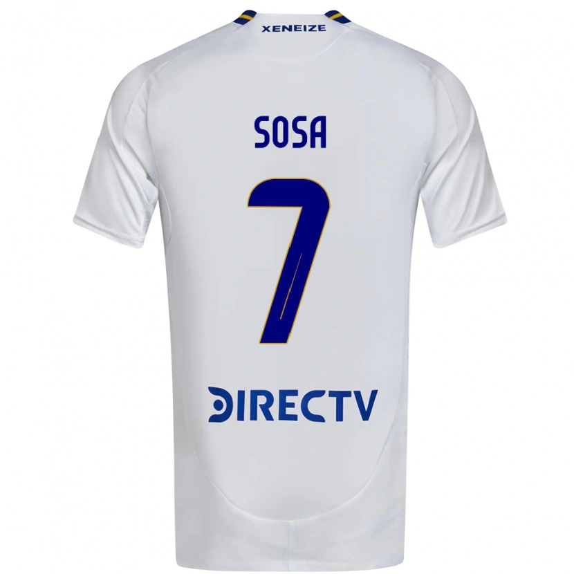 Danxen Heren Elián Sosa #7 Wit Blauw Uitshirt Uittenue 2025/26 T-Shirt