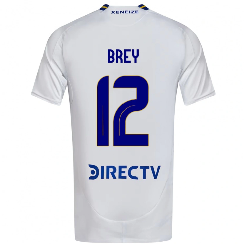 Danxen Heren Leandro Brey #12 Wit Blauw Uitshirt Uittenue 2025/26 T-Shirt