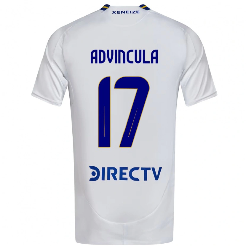 Danxen Heren Luis Advíncula #17 Wit Blauw Uitshirt Uittenue 2025/26 T-Shirt