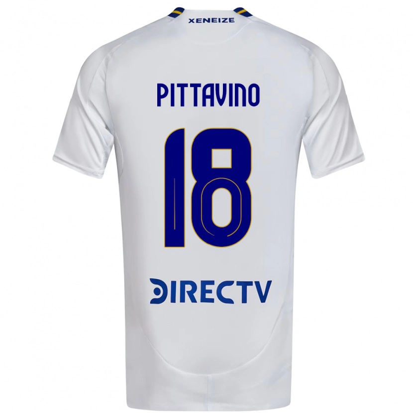 Danxen Heren Rodrigo Pittavino #18 Wit Blauw Uitshirt Uittenue 2025/26 T-Shirt