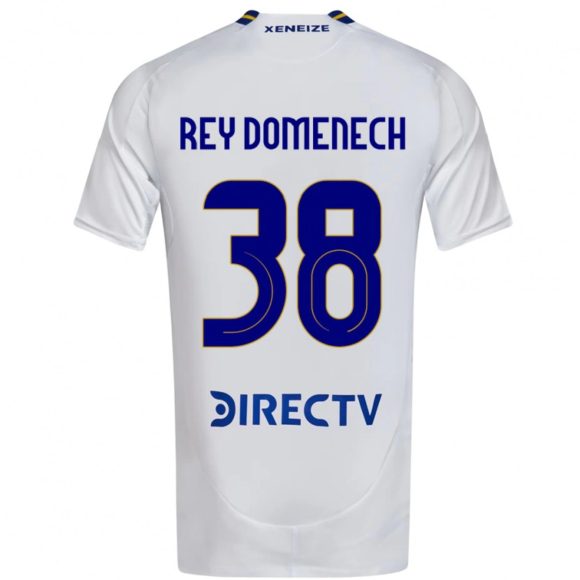 Danxen Heren Camilo Rey Domenech #38 Wit Blauw Uitshirt Uittenue 2025/26 T-Shirt