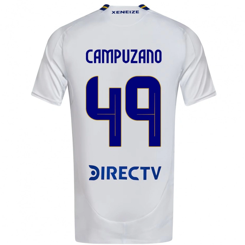 Danxen Heren Jorman Campuzano #49 Wit Blauw Uitshirt Uittenue 2025/26 T-Shirt