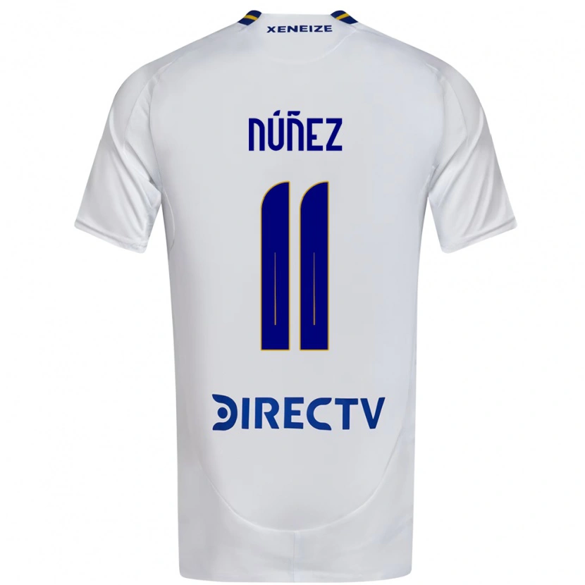 Danxen Heren Kishi Núñez #11 Wit Blauw Uitshirt Uittenue 2025/26 T-Shirt