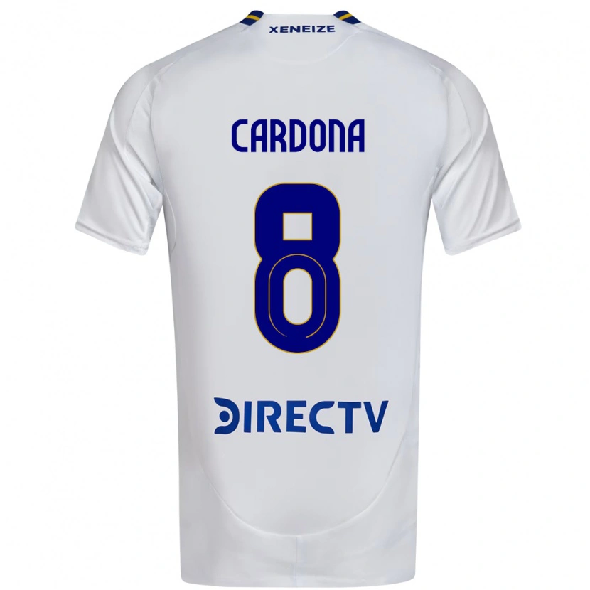 Danxen Heren Edwin Cardona #8 Wit Blauw Uitshirt Uittenue 2025/26 T-Shirt