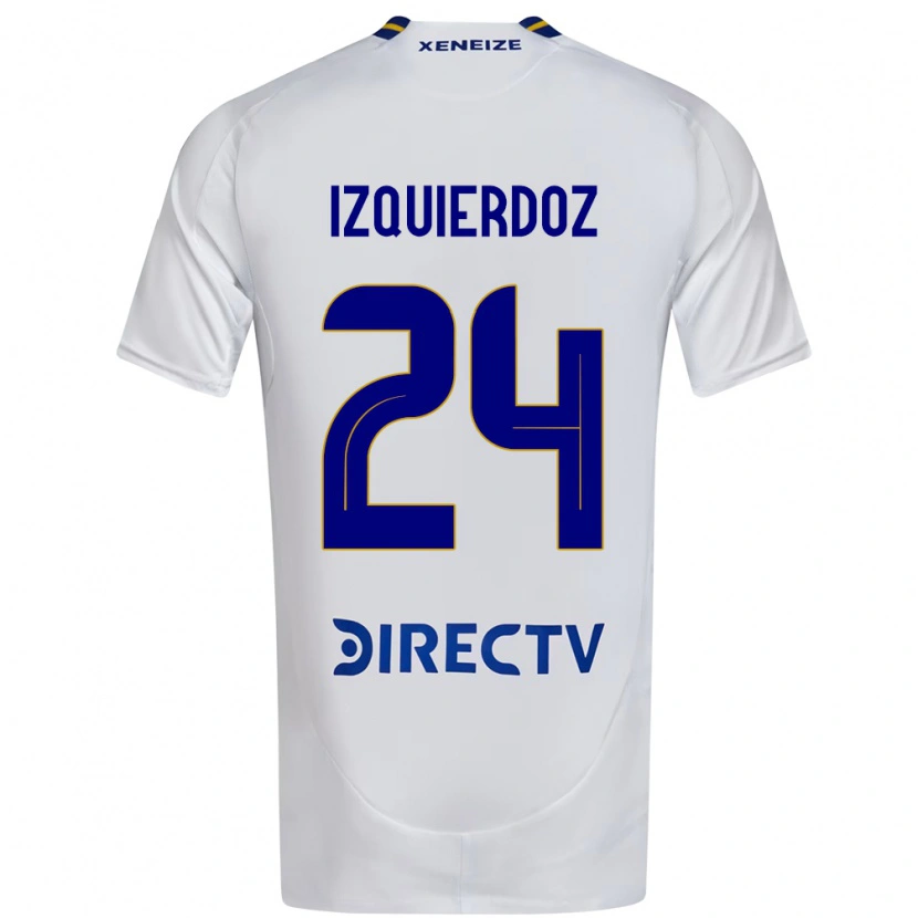 Danxen Heren Carlos Izquierdoz #24 Wit Blauw Uitshirt Uittenue 2025/26 T-Shirt
