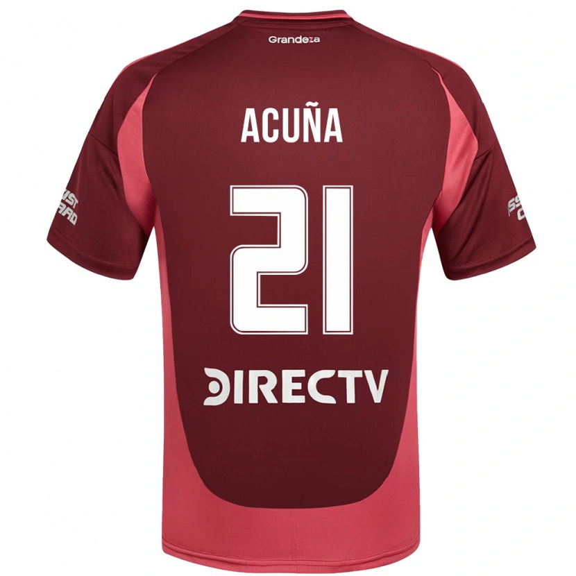 Danxen Heren Marcos Acuña #21 Bourgondisch Magenta Uitshirt Uittenue 2025/26 T-Shirt