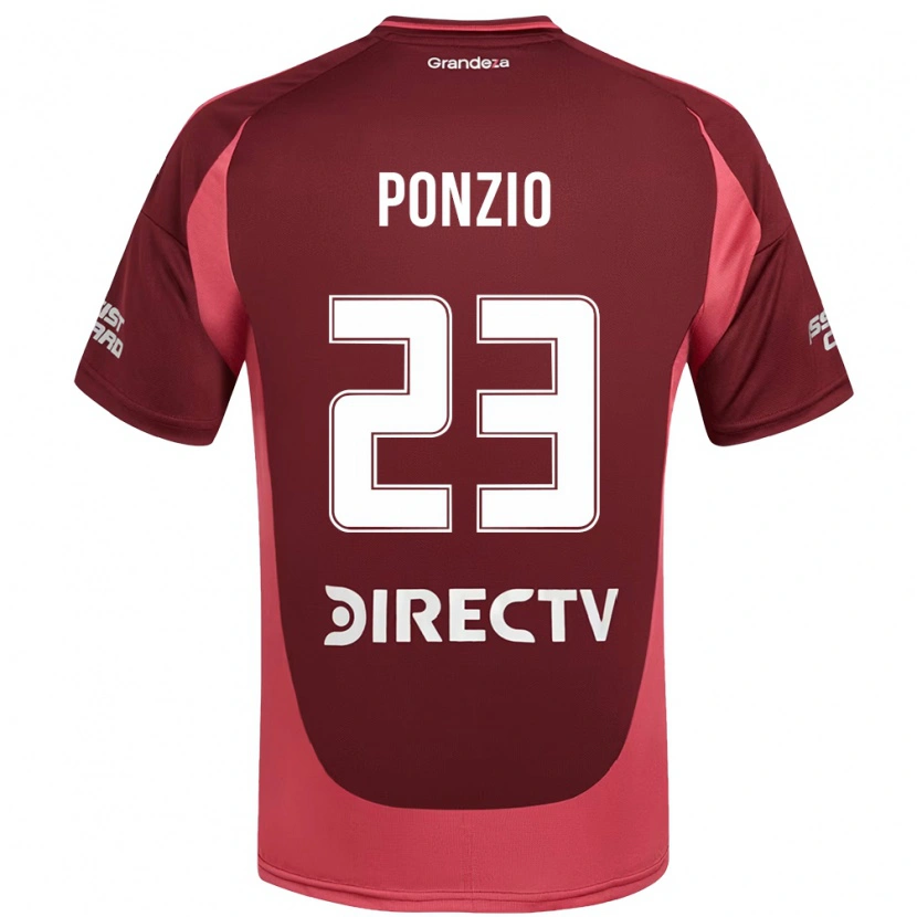 Danxen Heren Leonardo Ponzio #23 Bourgondisch Magenta Uitshirt Uittenue 2025/26 T-Shirt