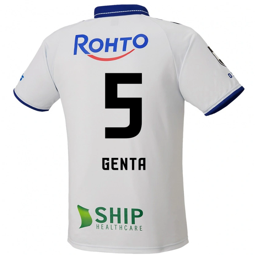 Danxen Heren Genta Miura #5 Wit Blauw Zwart Uitshirt Uittenue 2025/26 T-Shirt