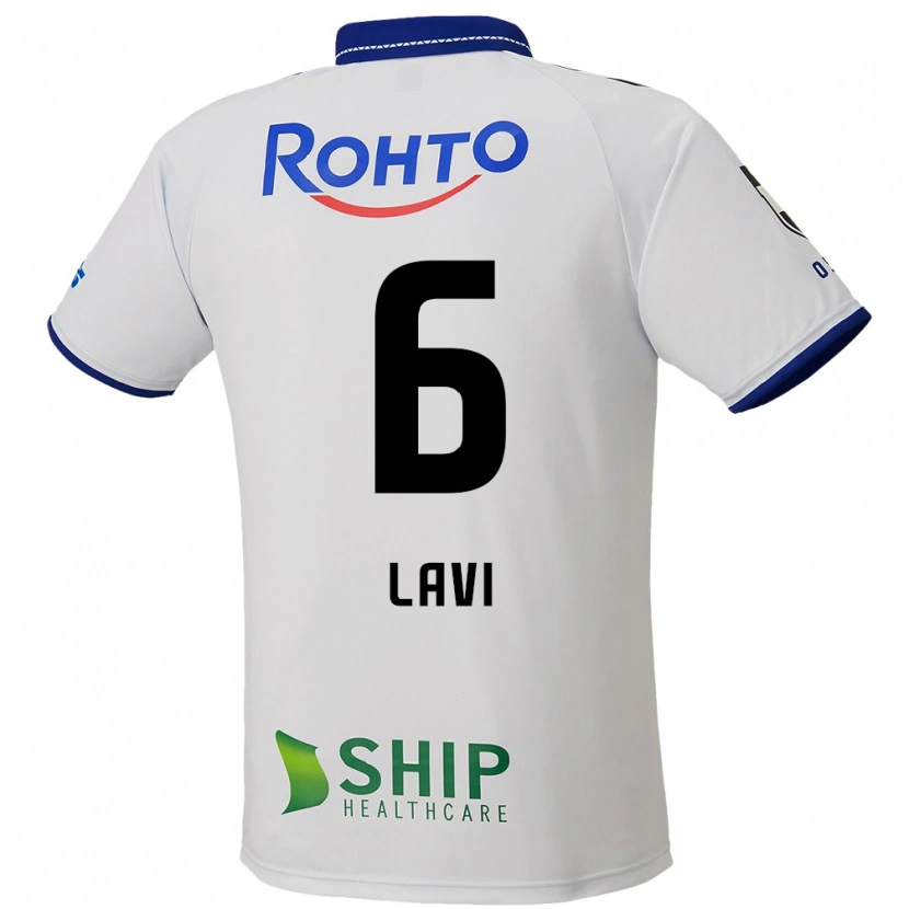 Danxen Heren Neta Lavi #6 Wit Blauw Zwart Uitshirt Uittenue 2025/26 T-Shirt