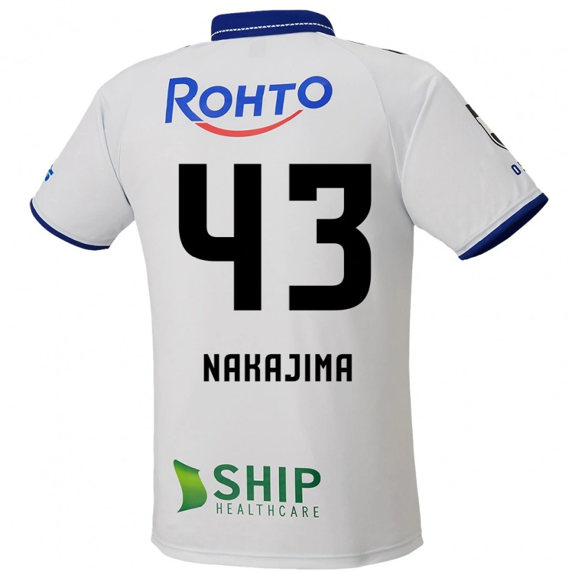 Danxen Heren Yugo Nakajima #43 Wit Blauw Zwart Uitshirt Uittenue 2025/26 T-Shirt