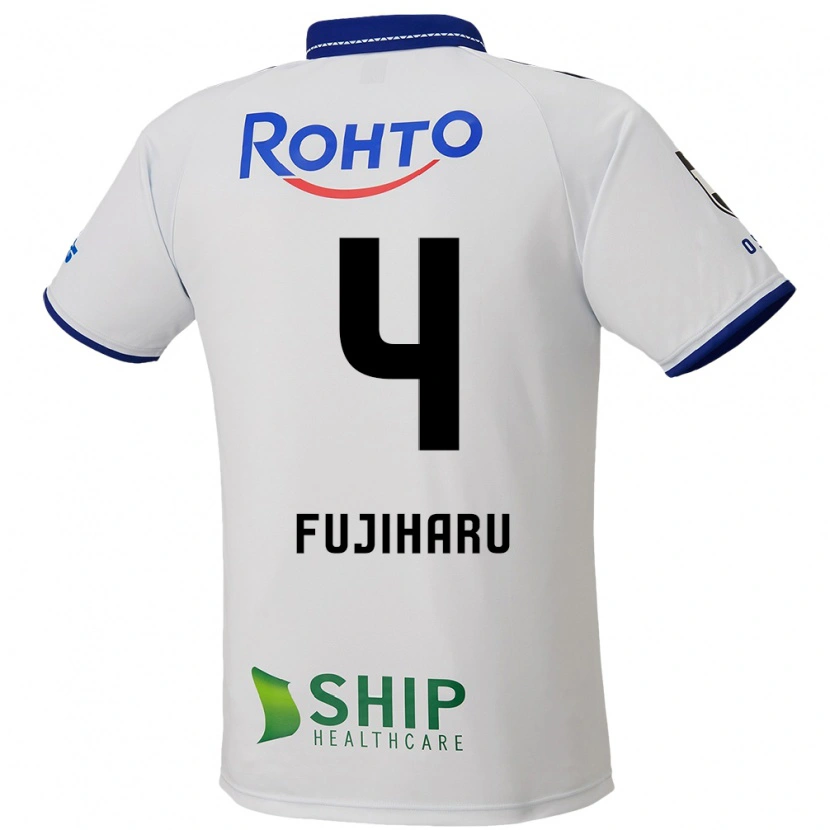 Danxen Heren Hiroki Fujiharu #4 Wit Blauw Zwart Uitshirt Uittenue 2025/26 T-Shirt