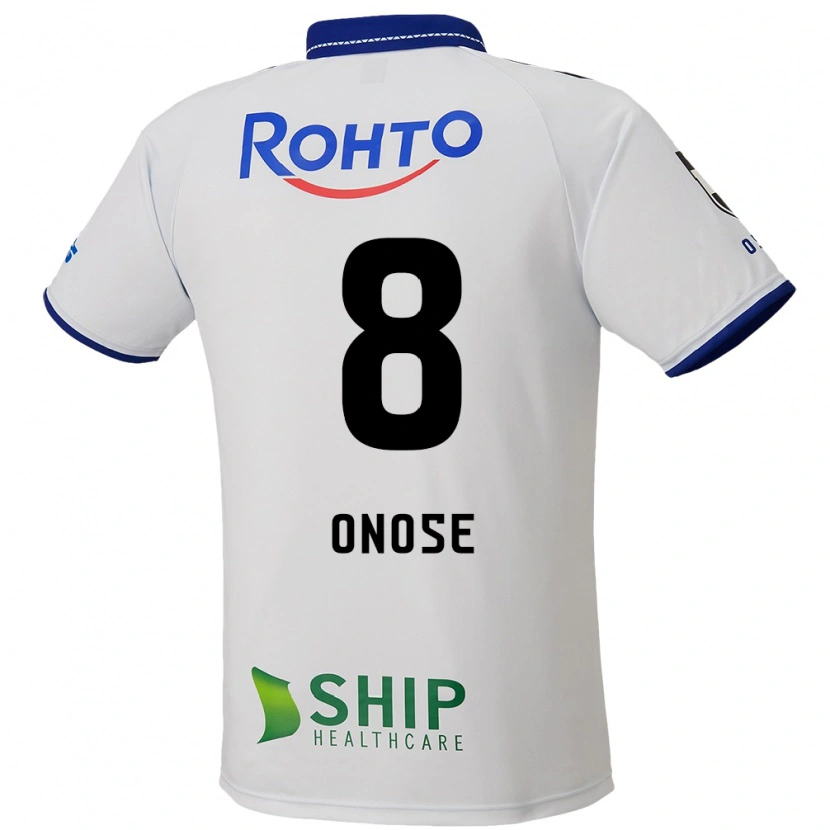 Danxen Heren Kosuke Onose #8 Wit Blauw Zwart Uitshirt Uittenue 2025/26 T-Shirt