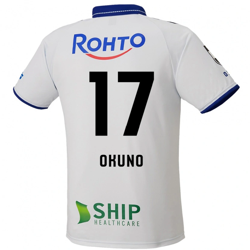 Danxen Heren Kohei Okuno #17 Wit Blauw Zwart Uitshirt Uittenue 2025/26 T-Shirt