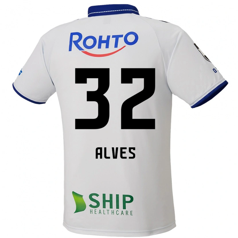 Danxen Heren Tiago Alves #32 Wit Blauw Zwart Uitshirt Uittenue 2025/26 T-Shirt