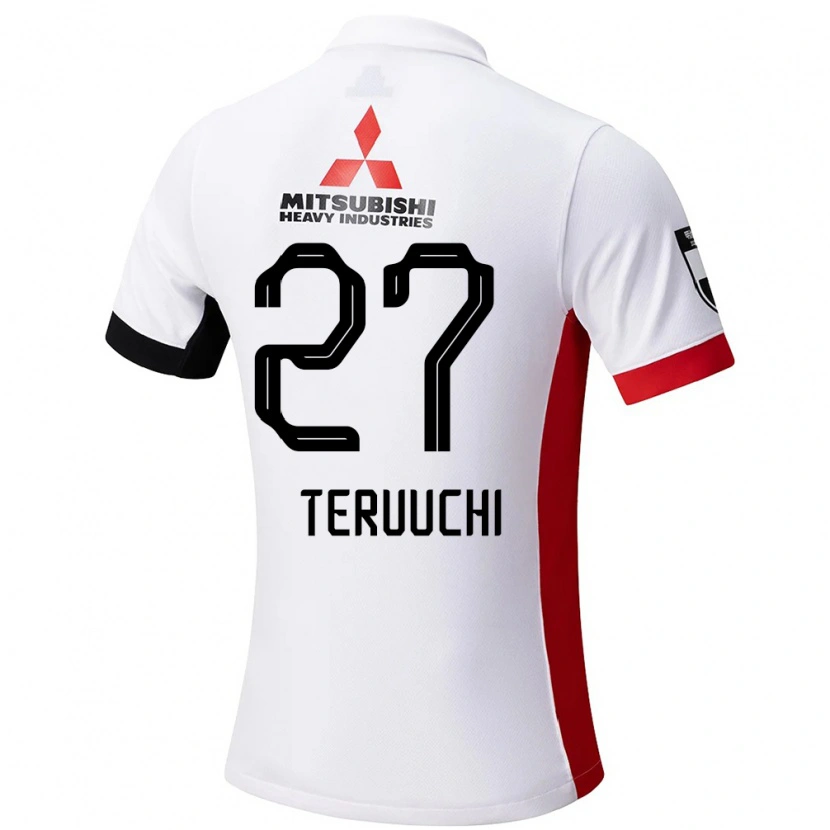Danxen Heren Toshikazu Teruuchi #27 Wit Zwart Uitshirt Uittenue 2025/26 T-Shirt