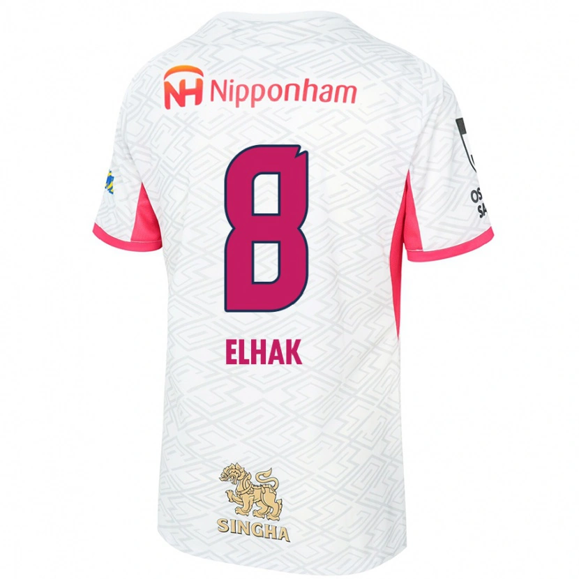 Danxen Heren Akuro Elhak #8 Wit Sakura Roze Uitshirt Uittenue 2025/26 T-Shirt