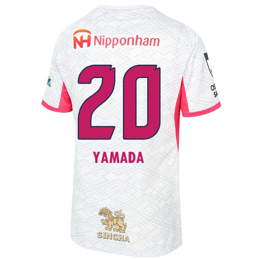 Danxen Heren Kotaro Yamada #20 Wit Sakura Roze Uitshirt Uittenue 2025/26 T-Shirt