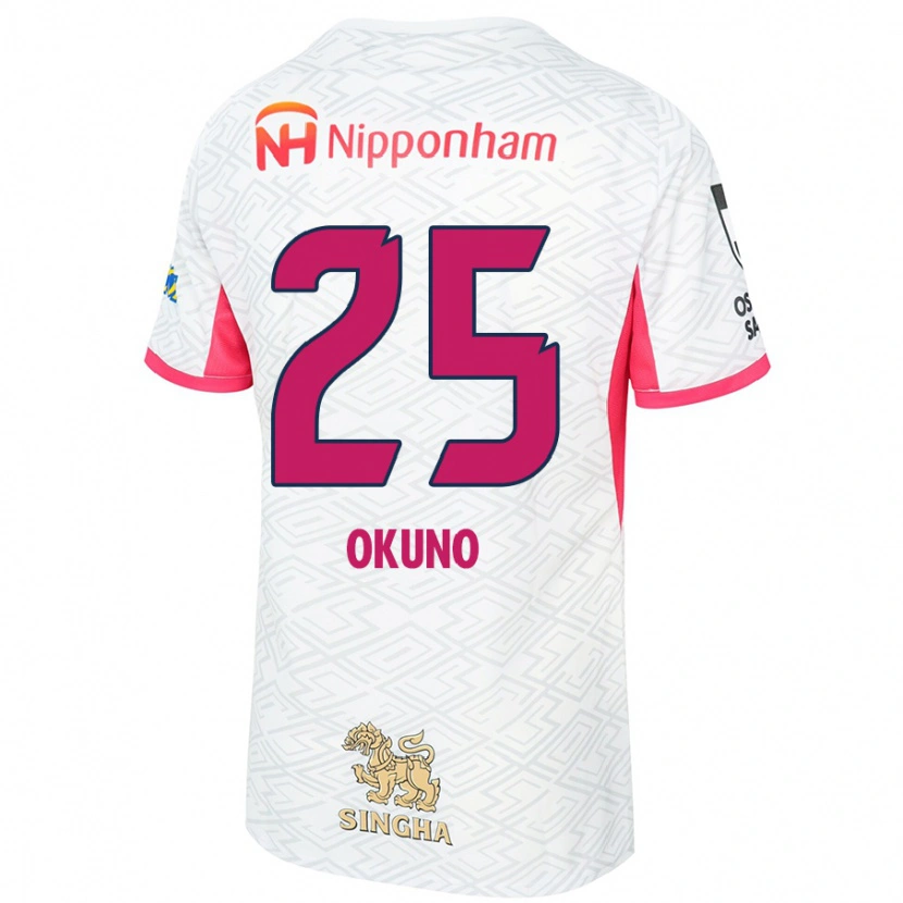Danxen Heren Hiroaki Okuno #25 Wit Sakura Roze Uitshirt Uittenue 2025/26 T-Shirt
