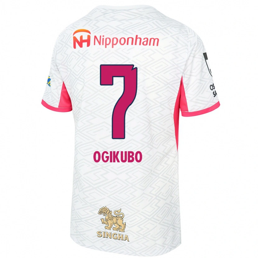 Danxen Heren Yuri Ogikubo #7 Wit Sakura Roze Uitshirt Uittenue 2025/26 T-Shirt
