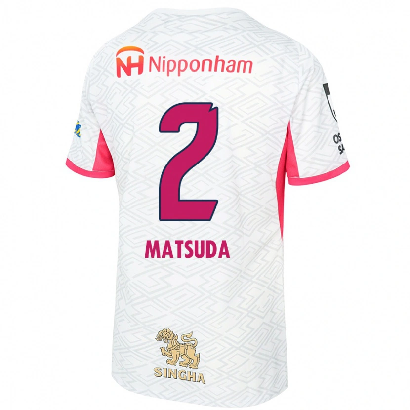 Danxen Heren Riku Matsuda #2 Wit Sakura Roze Uitshirt Uittenue 2025/26 T-Shirt