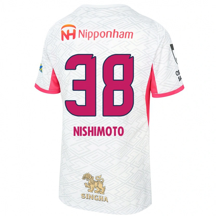 Danxen Heren Masataka Nishimoto #38 Wit Sakura Roze Uitshirt Uittenue 2025/26 T-Shirt