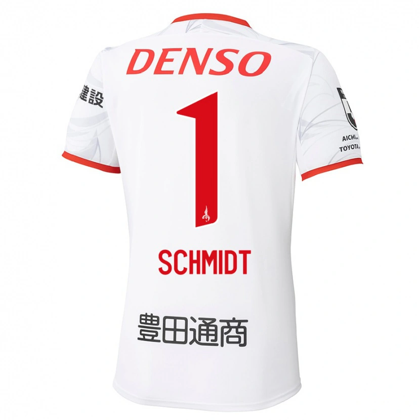 Danxen Heren Daniel Schmidt #1 Wit Rood Uitshirt Uittenue 2025/26 T-Shirt