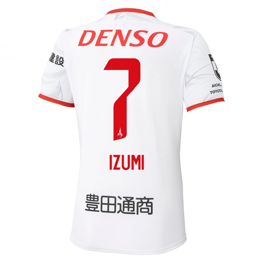 Danxen Heren Ryuji Izumi #7 Wit Rood Uitshirt Uittenue 2025/26 T-Shirt