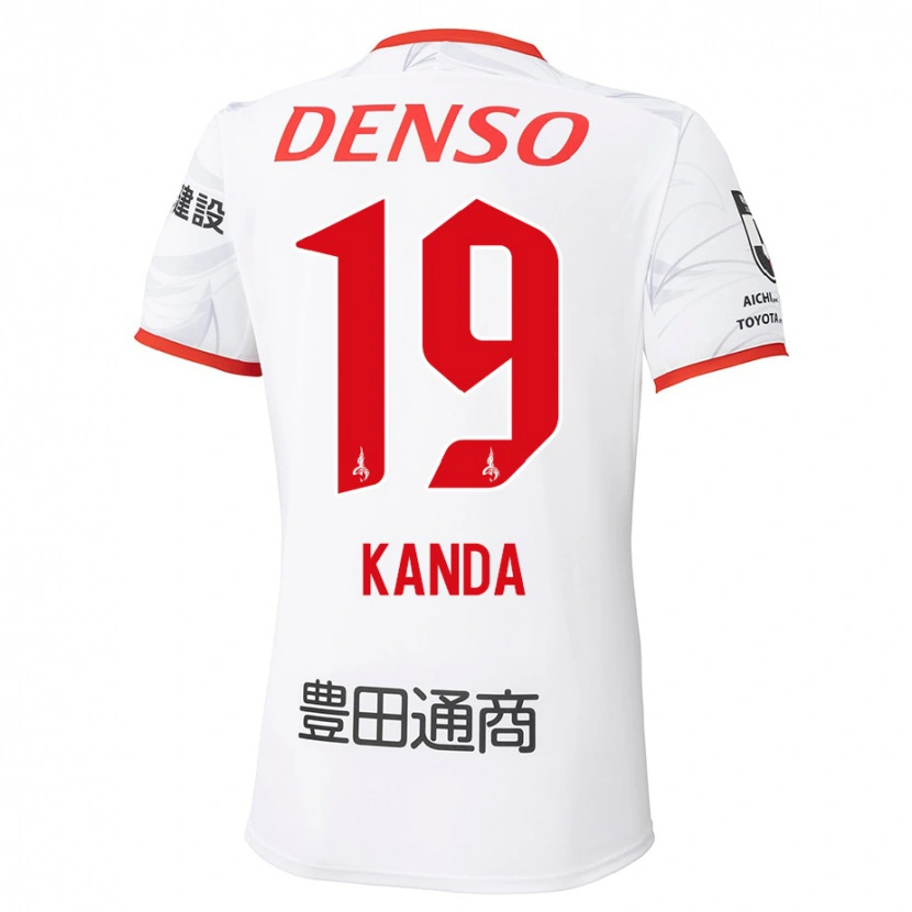 Danxen Heren Ryu Kanda #19 Wit Rood Uitshirt Uittenue 2025/26 T-Shirt