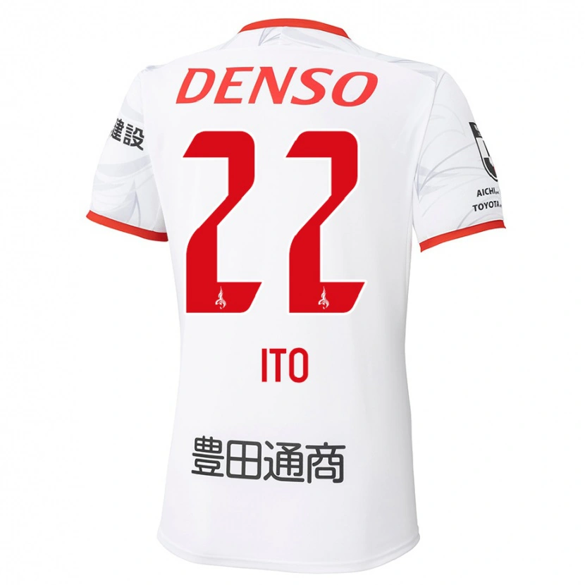 Danxen Heren Ken Ito #22 Wit Rood Uitshirt Uittenue 2025/26 T-Shirt