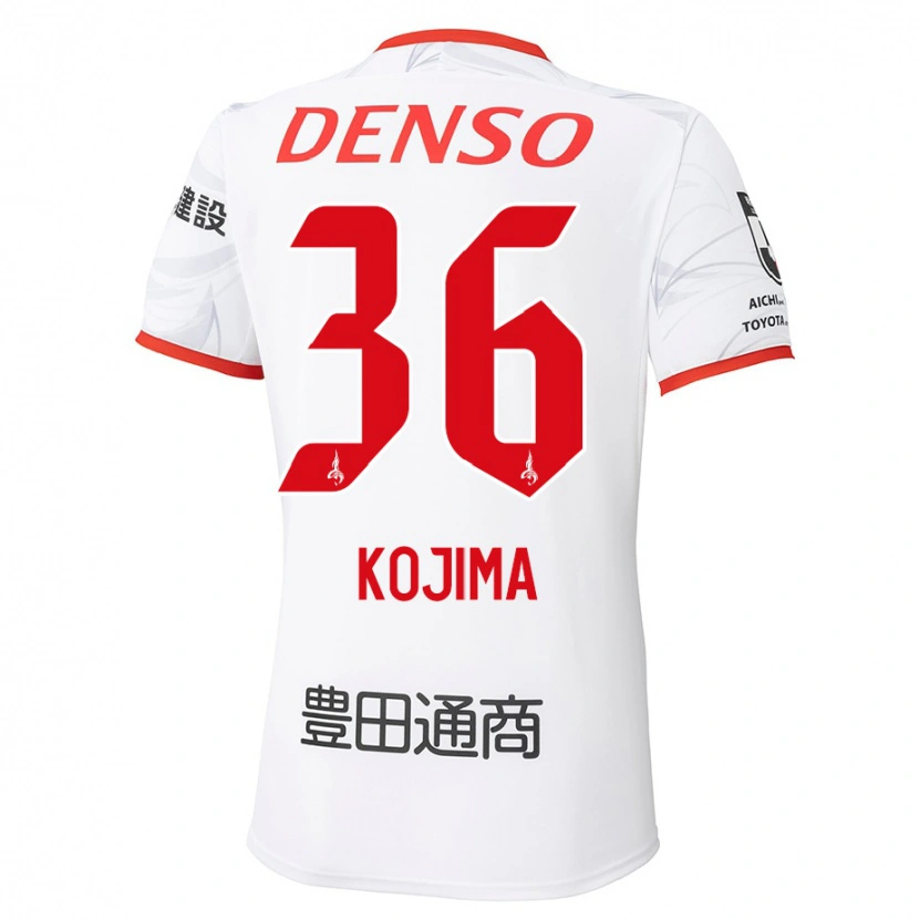 Danxen Heren Aoto Kojima #36 Wit Rood Uitshirt Uittenue 2025/26 T-Shirt