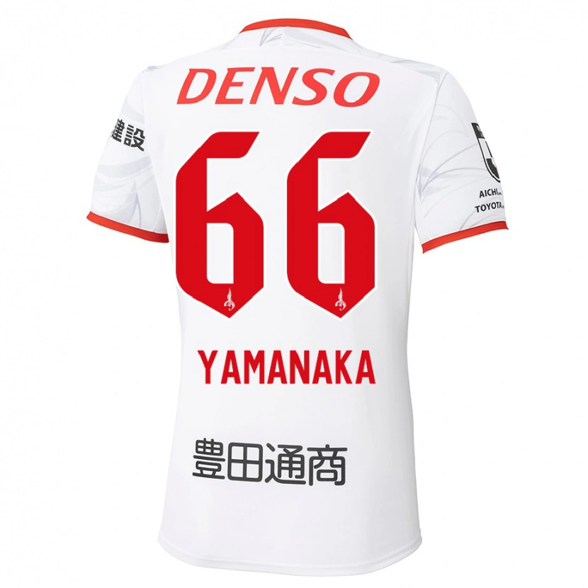 Danxen Heren Ryosuke Yamanaka #66 Wit Rood Uitshirt Uittenue 2025/26 T-Shirt