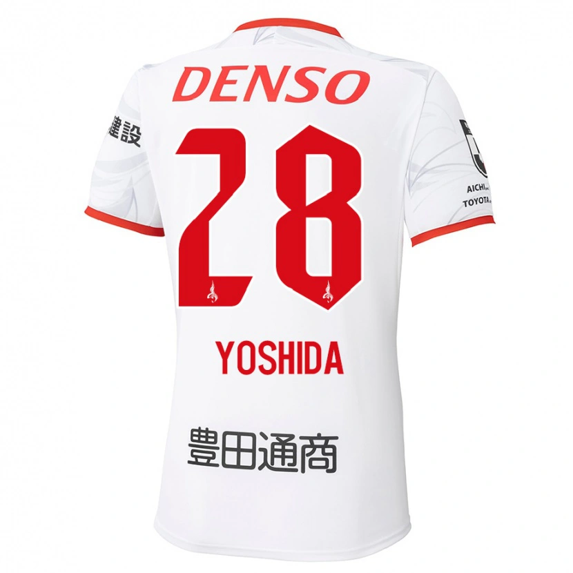 Danxen Heren Akira Yoshida #28 Wit Rood Uitshirt Uittenue 2025/26 T-Shirt
