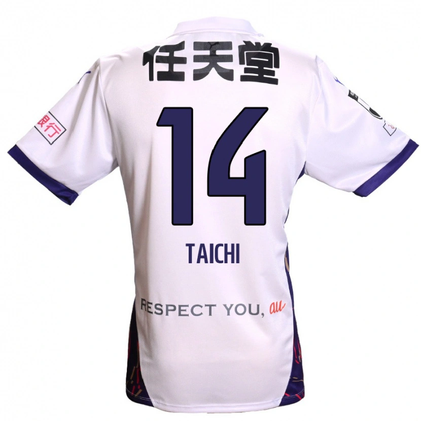 Danxen Heren Taichi Hara #14 Wit Paars Zwart Uitshirt Uittenue 2025/26 T-Shirt