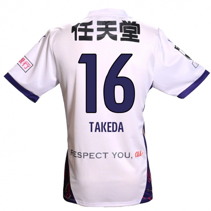 Danxen Heren Shohei Takeda #16 Wit Paars Zwart Uitshirt Uittenue 2025/26 T-Shirt