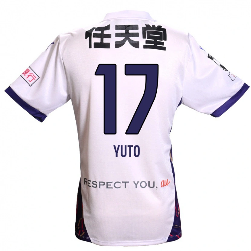 Danxen Heren Yuto Anzai #17 Wit Paars Zwart Uitshirt Uittenue 2025/26 T-Shirt