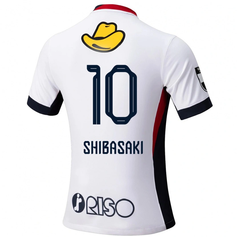 Danxen Heren Gaku Shibasaki #10 Wit Zwart Uitshirt Uittenue 2025/26 T-Shirt