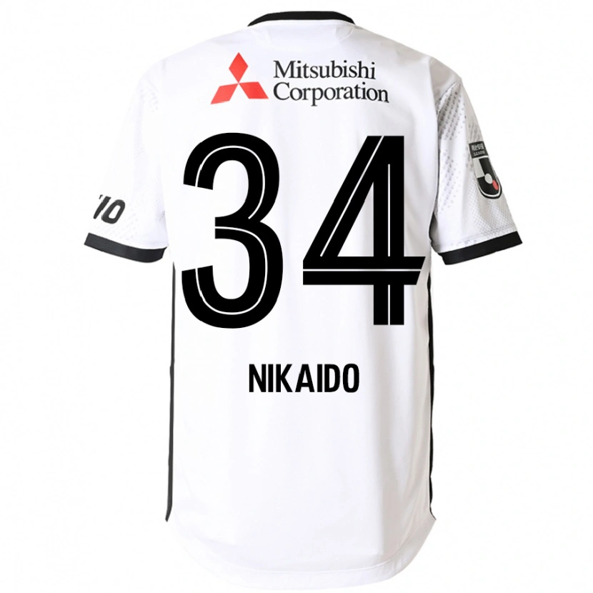 Danxen Heren Rintaro Nikaido #34 Wit Zwart Uitshirt Uittenue 2025/26 T-Shirt