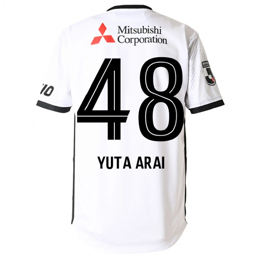 Danxen Heren Yuta Arai #48 Wit Zwart Uitshirt Uittenue 2025/26 T-Shirt