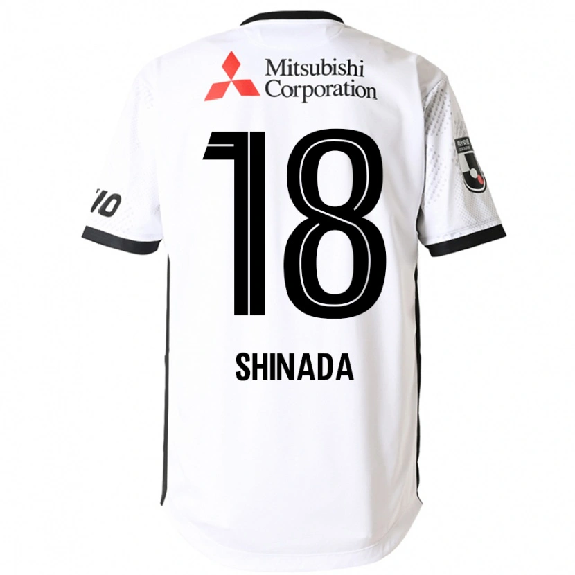 Danxen Heren Manato Shinada #18 Wit Zwart Uitshirt Uittenue 2025/26 T-Shirt