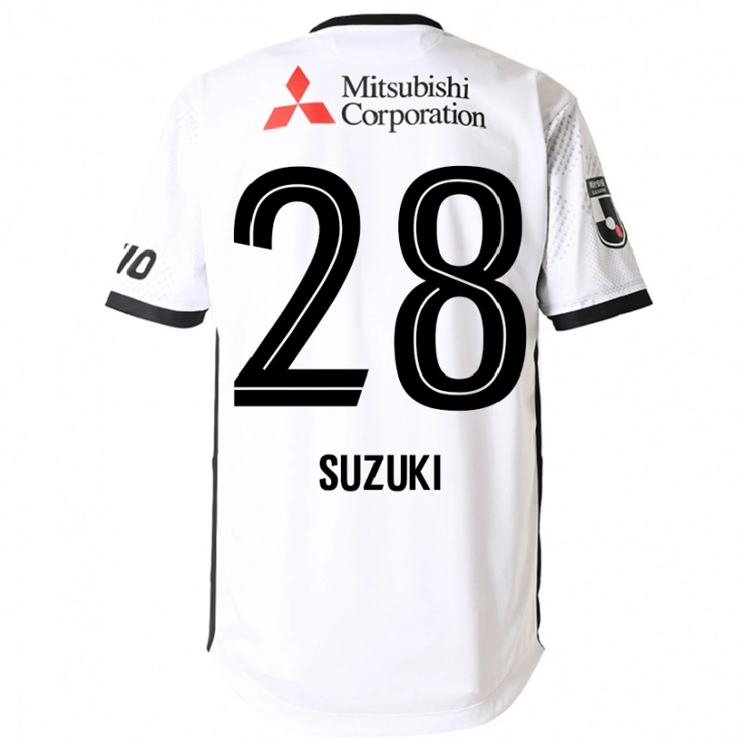 Danxen Heren Junya Suzuki #28 Wit Zwart Uitshirt Uittenue 2025/26 T-Shirt