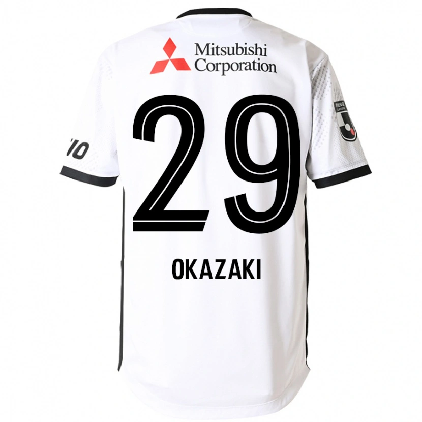 Danxen Heren Makoto Okazaki #29 Wit Zwart Uitshirt Uittenue 2025/26 T-Shirt
