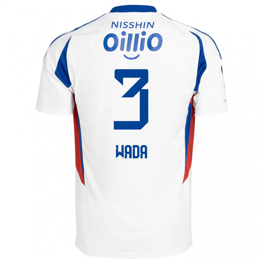 Danxen Heren Yusei Wada #3 Wit Koningsblauw Uitshirt Uittenue 2025/26 T-Shirt