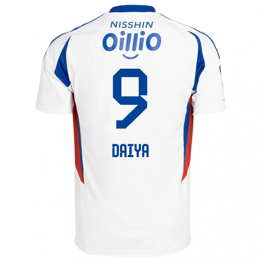 Danxen Heren Daiya Tono #9 Wit Koningsblauw Uitshirt Uittenue 2025/26 T-Shirt